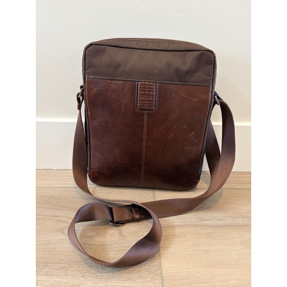 Boconi Coated Zipper Leather Cross Body Bag RFID Protection